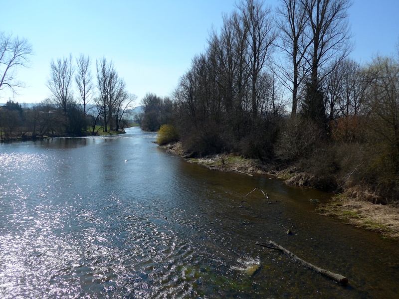 Donau gleich nach dem Zusammenfluss von Brigach und Breg