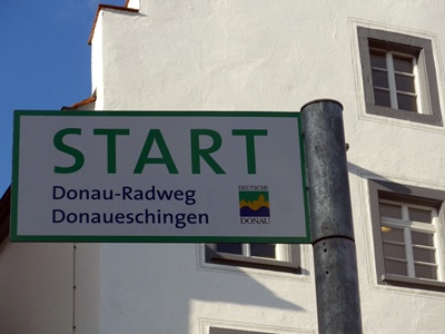 Start des Radwegs in Donaueschingen
